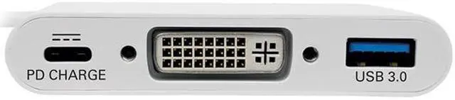Alt view image 2 of 4 - Tripp Lite USB C to DVI Multiport Adapter Converter Hub USB Type C to DVI (U444-06N-DU-C)