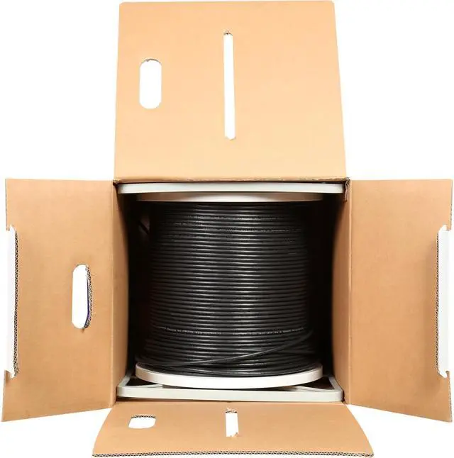 Alt view image 2 of 3 - TRIPP LITE N222-01K-BK 1000 ft. Cat 6 Black Gigabit Bulk Solid-Core PVC Cable