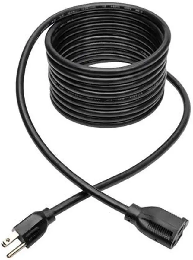 Alt view image 2 of 7 - Tripp Lite Heavy-Duty Power Extension Cord, 15A, 14 AWG (NEMA 5-15P to NEMA 5-15R), 15 ft. (P024-015)