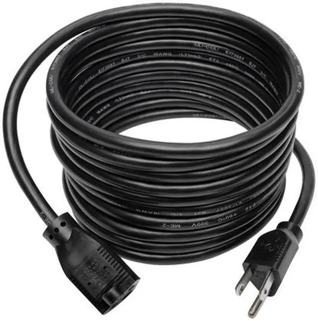 Alt view image 2 of 7 - Tripp Lite Standard Power Extension Cord, 13A, 16 AWG (NEMA 5-15P to NEMA 5-15R), 15 ft. (P024-015-13A)