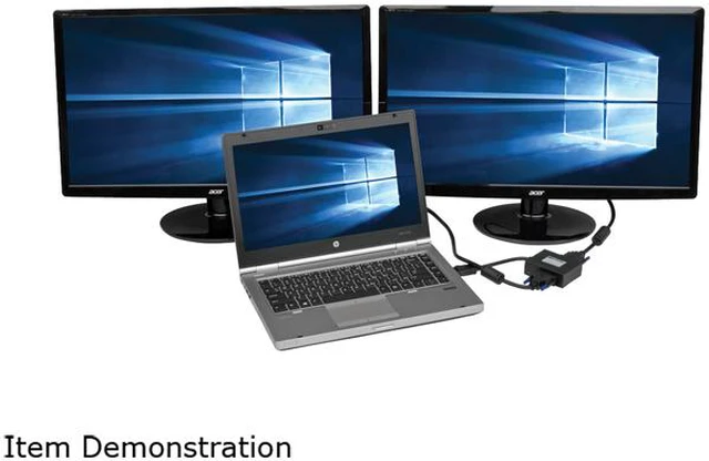 Alt view image 6 of 6 - Tripp Lite B156-002-DVI-V2 2-Port DisplayPort 1.2 to DVI Multi-Stream Transport (MST) Hub, 1920 x 1080 (1080p)