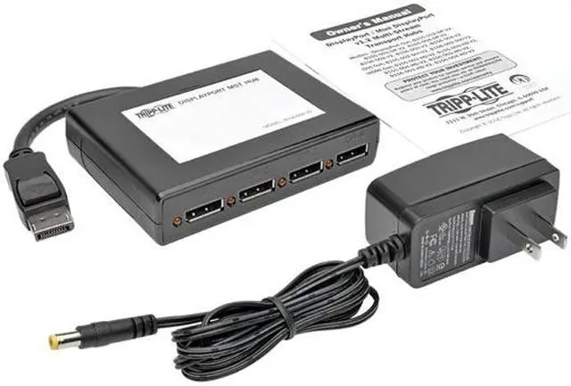 Alt view image 4 of 5 - Tripp Lite B156-004-V2 4-Port DisplayPort 1.2 Multi-Stream Transport (MST) Hub, 3840 x 2160 (4K x 2K) UHD
