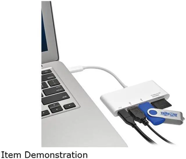 Alt view image 3 of 3 - Tripp Lite 2-Port USB-C to USB-A Hub Micro SD & SD/MMC Reader & USB Charging (U460-002-2AM-C)