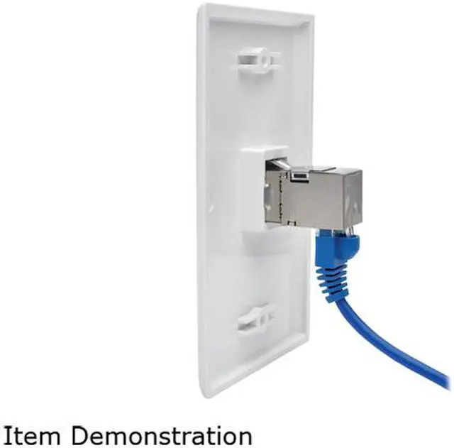 Alt view image 3 of 4 - Tripp Lite N235-001-SH-D Cat6 Straight-Through Modular Shielded In-Line Snap-In Coupler w/90-Degree Down-Angled Port RJ45 F/F