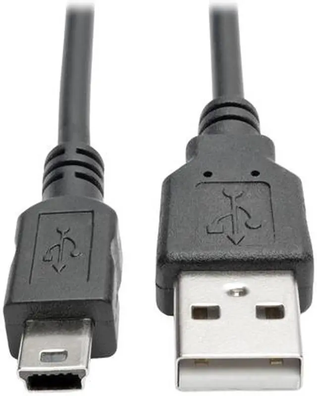 Alt view image 2 of 2 - Tripp Lite U030-006-COIL Black USB 2.0 Hi-Speed A to Mini-B Coiled Cable