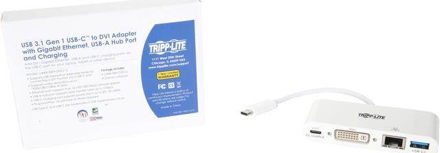 Alt view image 4 of 4 - Tripp Lite USB C to DVI Multiport Adapter Converter Hub 6in USB Type C to DVI (U444-06N-DGU-C)