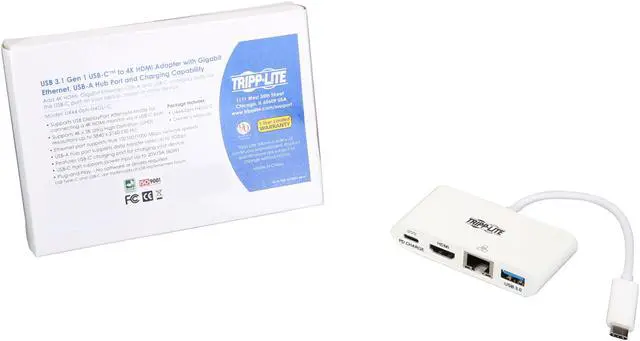 Alt view image 8 of 7 - Tripp Lite USB C to HDMI Multiport Adapter Converter Hub USB Type C to HDMI (U444-06N-H4GU-C)