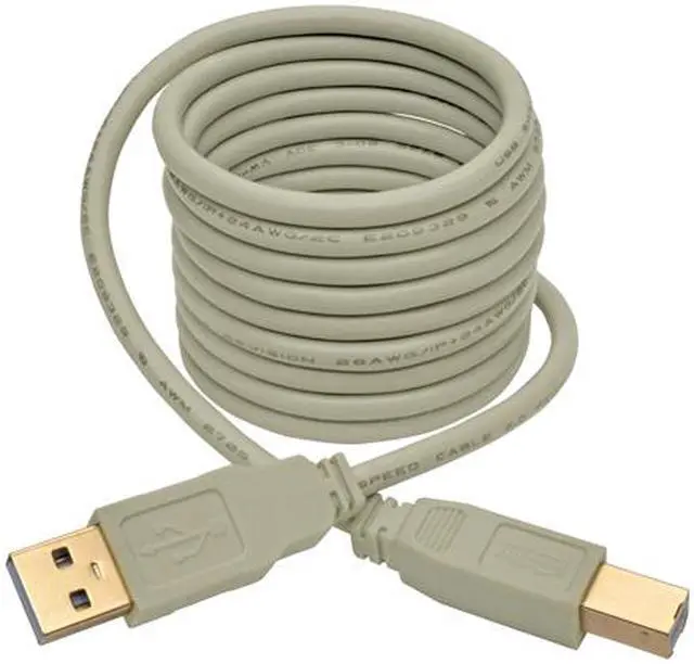 Alt view image 2 of 4 - Tripp Lite 6 ft. USB 2.0 Hi-Speed A/B Cable (M/M), 28/24 AWG, 480 Mbps, Beige, 6' (U022-006-BE)