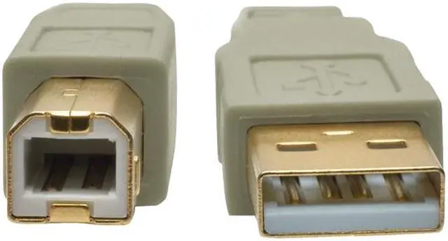 Alt view image 3 of 4 - Tripp Lite 6 ft. USB 2.0 Hi-Speed A/B Cable (M/M), 28/24 AWG, 480 Mbps, Beige, 6' (U022-006-BE)