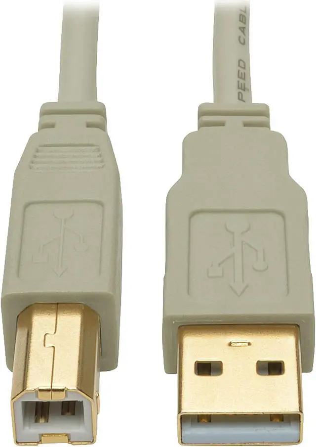 Main image of Tripp Lite 15 ft. USB 2.0 Hi-Speed A/B Cable (M/M), 28/24 AWG, 480 Mbps, Beige, 15' (U022-015-BE)