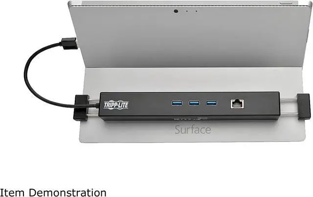 Alt view image 4 of 6 - Tripp Lite Microsoft Surface Docking Station USB 3.0 Hub & Gigabit Ethernet (U342-GU3)