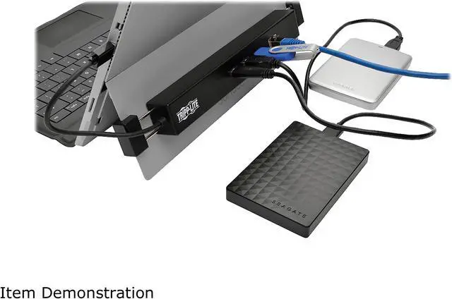 Alt view image 5 of 6 - Tripp Lite Microsoft Surface Docking Station USB 3.0 Hub & Gigabit Ethernet (U342-GU3)