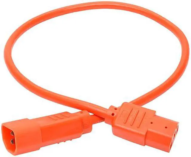 Alt view image 5 of 5 - Tripp Lite Model P004-002-AOR 2 ft. Standard Computer Power Extension Cord, 10A, 18 AWG (IEC-320-C14 to IEC-320-C13) Male to Female