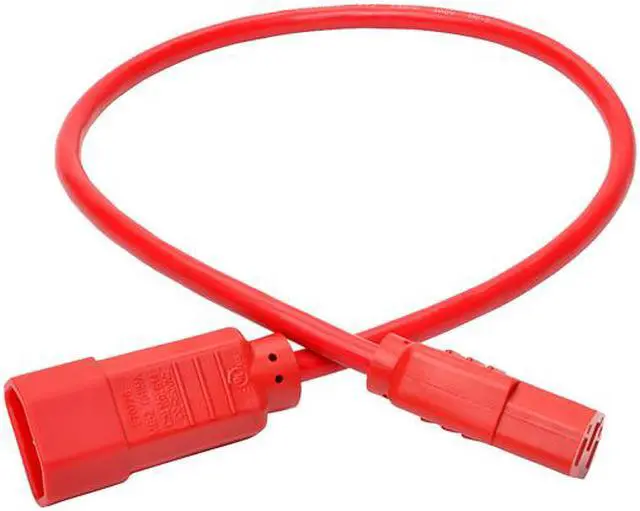 Alt view image 5 of 5 - Tripp Lite Model P004-002-ARD 2 ft. Standard Computer Power Extension Cord, 10A, 18 AWG (IEC-320-C14 to IEC-320-C13) Male to Female