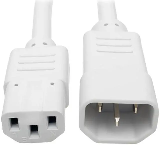 Main image of Tripp Lite Model P004-002-AWH 2 ft. Standard Computer Power Extension Cord, 10A, 18 AWG (IEC-320-C14 to IEC-320-C13) Male to Female