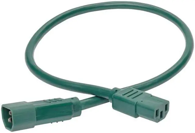 Alt view image 5 of 5 - Tripp Lite Model P005-002-AGN 2 ft. Heavy-Duty Power Extension Cord, 15A, 14 AWG (IEC-320-C14 to IEC-320-C13) Male to Female