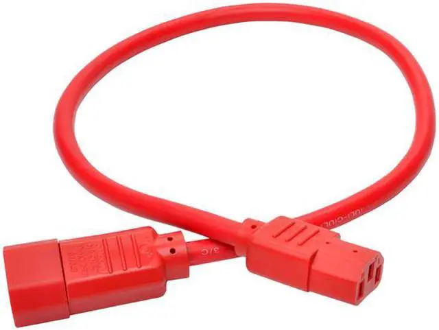 Alt view image 5 of 5 - Tripp Lite Model P005-002-ARD 2 ft. Heavy-Duty Power Extension Cord, 15A, 14 AWG (IEC-320-C14 to IEC-320-C13) Male to Female