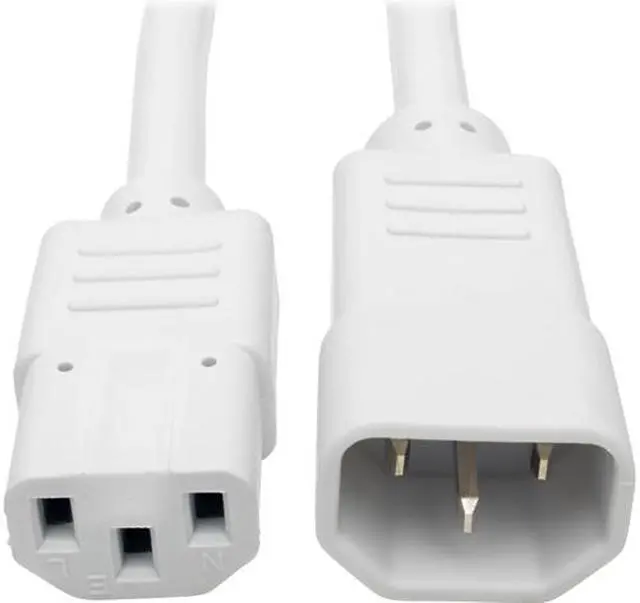 Main image of Tripp Lite Model P005-002-AWH 2 ft. Heavy-Duty Power Extension Cord, 15A, 14 AWG (IEC-320-C14 to IEC-320-C13) Male to Female