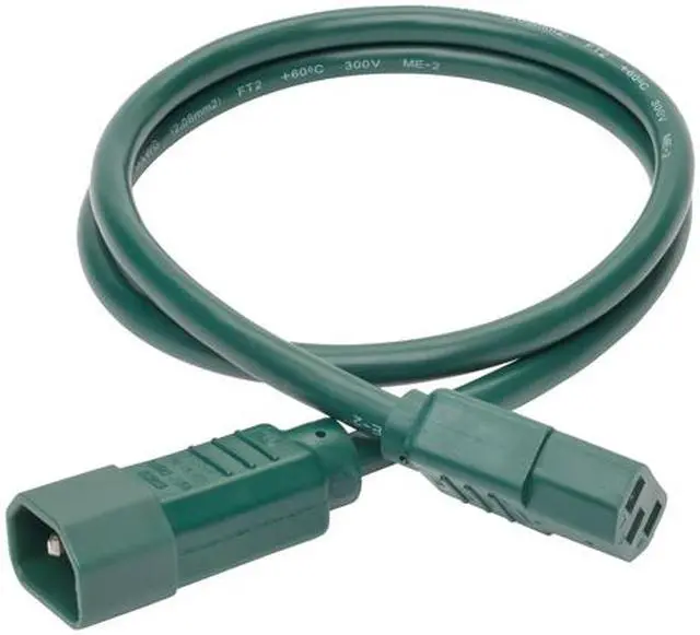 Alt view image 5 of 5 - Tripp Lite Model P005-003-AGN 3 ft. Heavy-Duty Power Extension Cord, 15A, 14 AWG (IEC-320-C14 to IEC-320-C13) Male to Female