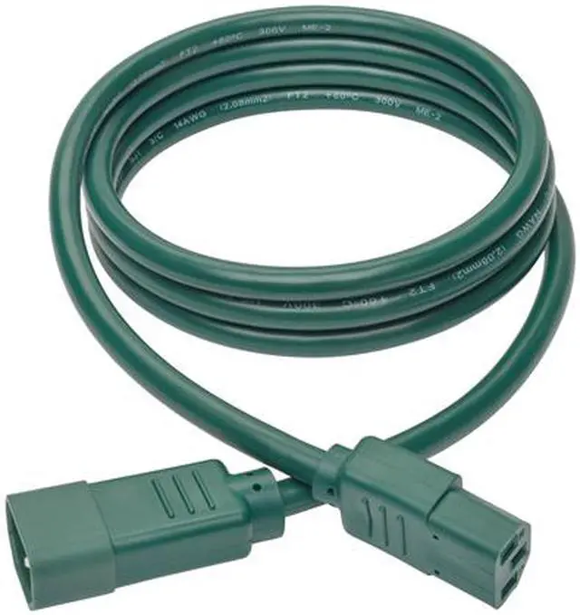 Alt view image 5 of 5 - Tripp Lite Model P005-006-AGN 6 ft. Heavy-Duty Power Extension Cord, 15A, 14 AWG (IEC-320-C14 to IEC-320-C13) Male to Female