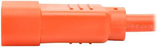 Alt view image 4 of 5 - Tripp Lite Heavy-Duty Power Extension Cord, 15A, 14 AWG (IEC-320-C14 to IEC-320-C13), Orange, 2 ft. (P005-002-AOR)