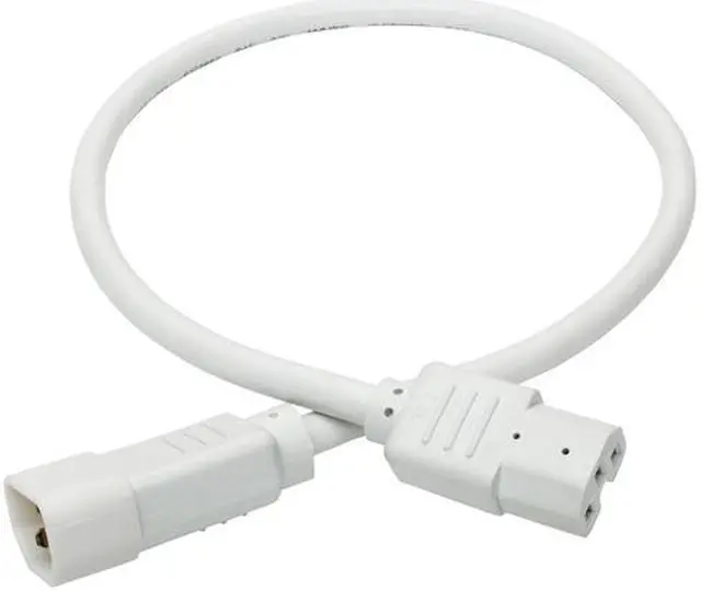 Alt view image 5 of 5 - Tripp Lite Heavy-Duty Computer Power Cord, 15A, 14 AWG (IEC-320-C14 to IEC-320-C15), White, 2 ft. (P018-002-AWH)