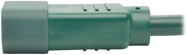 Alt view image 4 of 5 - Tripp Lite Heavy-Duty Computer Power Cord, 15A, 14 AWG (IEC-320-C14 to IEC-320-C15), Green, 3 ft. (P018-003-AGN)
