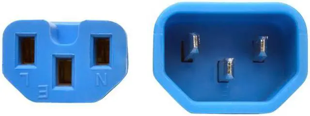 Alt view image 2 of 5 - Tripp Lite Heavy-Duty Computer Power Cord, 15A, 14 AWG (IEC-320-C14 to IEC-320-C15), Blue, 6 ft. (P018-006-ABL)