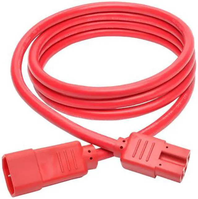 Alt view image 5 of 5 - Tripp Lite Heavy-Duty Computer Power Cord, 15A, 14 AWG (IEC-320-C14 to IEC-320-C15), Red, 6 ft. (P018-006-ARD)