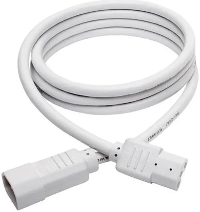 Alt view image 5 of 5 - Tripp Lite Heavy-Duty Computer Power Cord, 15A, 14 AWG (IEC-320-C14 to IEC-320-C15), White, 6 ft. (P018-006-AWH)