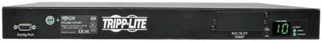 Alt view image 2 of 5 - Tripp Lite Metered PDU with ATS, 200 – 240 V Outlets (10 C13), 2 C14 Inlets, 3.6 m Cords, 1U Rack-Mount Power, TAA (PDUMH15HVAT)