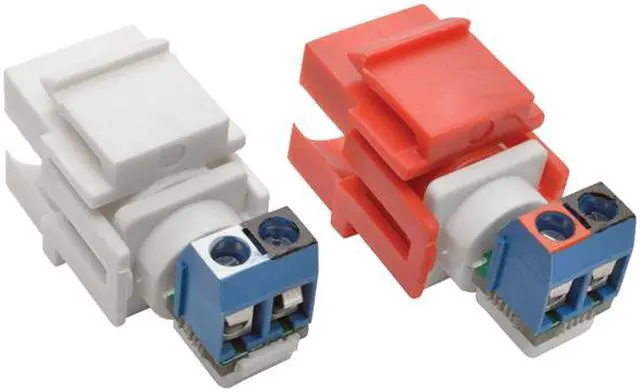 Alt view image 4 of 5 - Tripp Lite RCA Female Audio to Screw Terminal Keystone Jack Kit, Red/White (A050-000-ST-KJ)