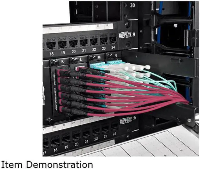 Alt view image 6 of 6 - Tripp Lite MTP/MPO Multimode Patch Cable, 12 Fiber, 40 GbE, 40GBASE-SR4, OM4 Plenum-Rated (F/F), Push/Pull Tab, Magenta, 3 m (9.8 ft.) (N845-03M-12-MG)