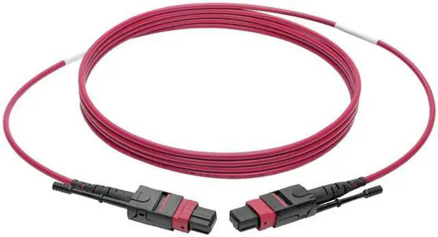 Alt view image 2 of 6 - Tripp Lite MTP/MPO Multimode Patch Cable, 12 Fiber, 40 GbE, 40GBASE-SR4, OM4 Plenum-Rated (F/F), Push/Pull Tab, Magenta, 3 m (9.8 ft.) (N845-03M-12-MG)