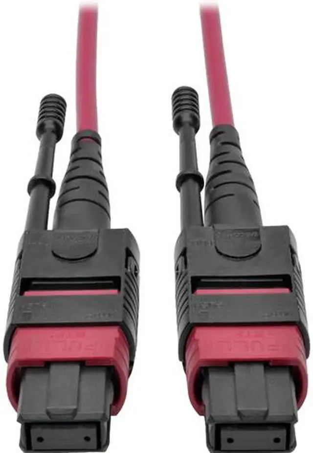 Main image of Tripp Lite MTP/MPO Multimode Patch Cable, 12 Fiber, 40 GbE, 40GBASE-SR4, OM4 Plenum-Rated (F/F), Push/Pull Tab, Magenta, 3 m (9.8 ft.) (N845-03M-12-MG)