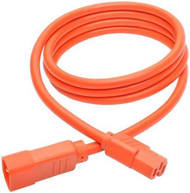 Alt view image 3 of 5 - Tripp Lite Heavy-Duty Computer Power Cord, 15A, 14 AWG (IEC-320-C14 to IEC-320-C15), Orange, 6 ft. (P018-006-AOR)