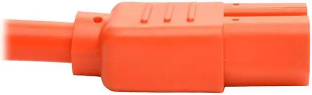 Alt view image 4 of 5 - Tripp Lite Heavy-Duty Computer Power Cord, 15A, 14 AWG (IEC-320-C14 to IEC-320-C15), Orange, 6 ft. (P018-006-AOR)