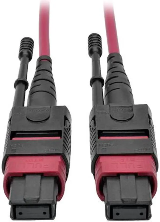 Main image of Tripp Lite MTP/MPO Multimode Patch Cable, 12 Fiber, 40 GbE, 40GBASE-SR4, OM4 Plenum-Rated (F/F), Push/Pull Tab, Magenta, 1 m (3.3 ft.) (N845-01M-12-MG)