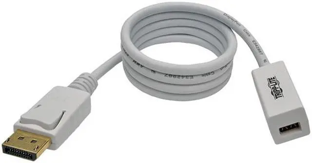 Alt view image 3 of 5 - Tripp Lite DisplayPort to MiniDisplayPort Cable Adapter (M/F), 4K x 2K, DP to MDP, 3-ft. (P134-003-MDP)