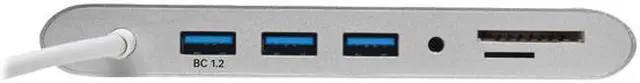 Alt view image 3 of 5 - Tripp Lite USB 3.1 Gen 1 USB-C Docking Station w/ USB-A, DVI, HDMI, VGA, DP, MDP, Gigabit Ethernet, Mem Card, 3.5 mm & USB-C Charging Port (U442-DOCK1)