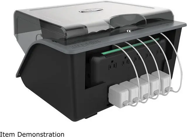 Alt view image 4 of 7 - Tripp Lite 10-Device AC Desktop Charging Station with Surge Protection for Tablets, Laptops and E-Readers (CSD1006AC)
