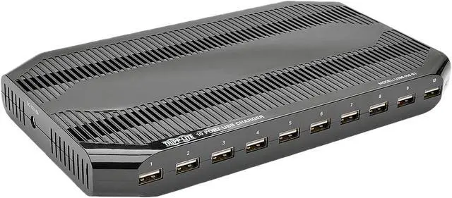 Alt view image 5 of 7 - Tripp Lite 10-Device USB Desktop Charging Station with Surge Protection for Tablets, Laptops and E-Readers (CSD1006USB)