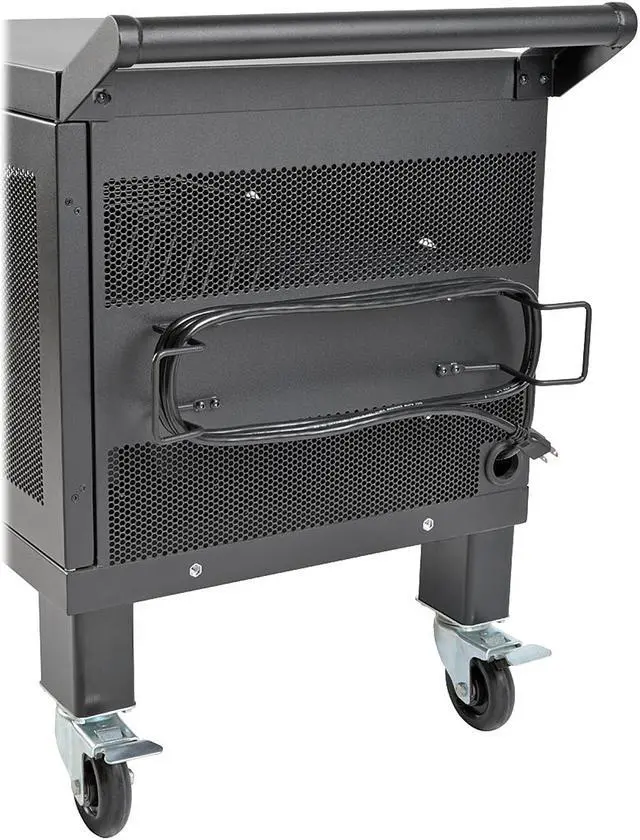 Alt view image 2 of 5 - Tripp Lite Charging Station Mobile Cart Conversion Kit with Handle, Casters & Power Cord Manager (CSHANDLEKIT2)