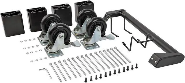 Alt view image 5 of 5 - Tripp Lite Charging Station Mobile Cart Conversion Kit with Handle, Casters & Power Cord Manager (CSHANDLEKIT2)