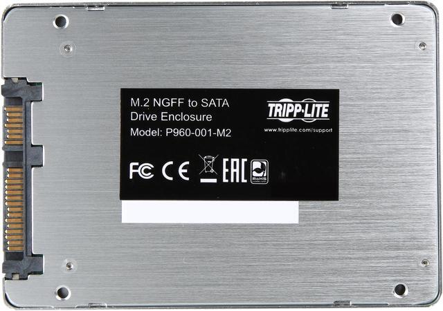 Alt view image 5 of 6 - Tripp Lite M.2 NGFF SATA SSD to 2.5in SATA Enclosed Adapter Converter Dock