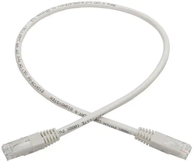 Alt view image 5 of 5 - Tripp Lite 2ft Cat6 Gigabit Molded Patch Cable RJ45 M/M 550MHz 24 AWG White