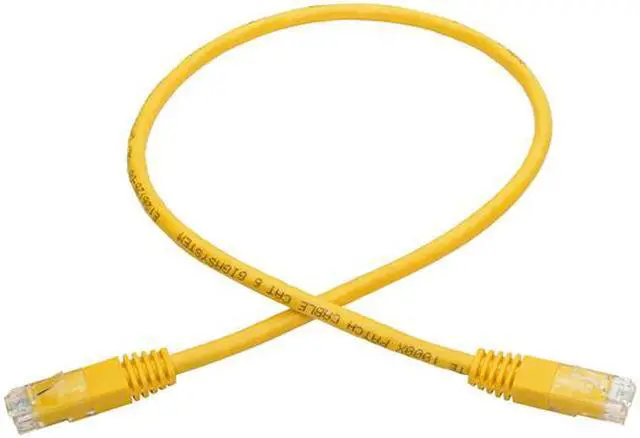 Alt view image 5 of 5 - Tripp Lite 2ft Cat6 Gigabit Molded Patch Cable RJ45 M/M 550MHz 24AWG Yellow