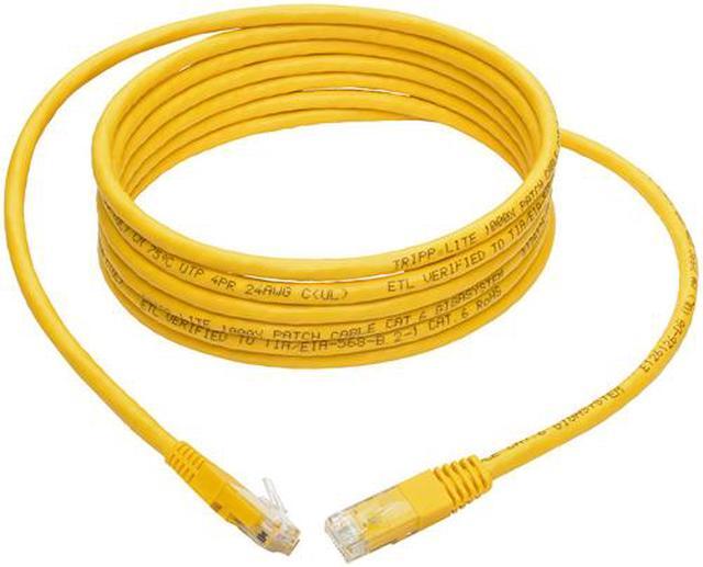 Alt view image 5 of 5 - Tripp Lite 10ft Cat6 Gigabit Molded Patch Cable RJ45 MM 550MHz 24AWG Yellow