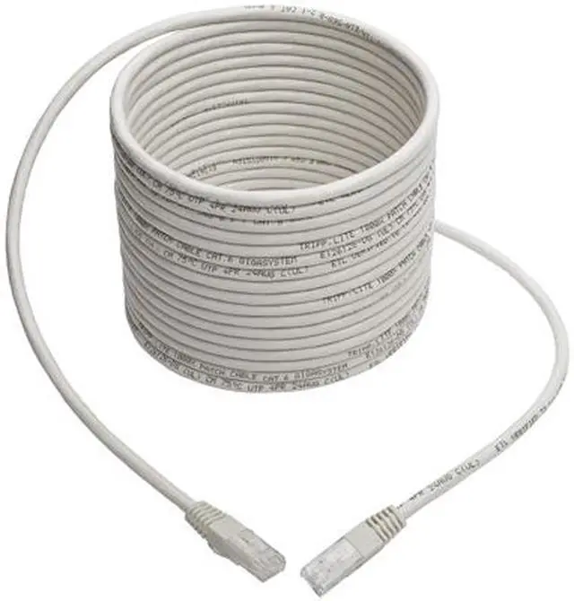 Alt view image 5 of 5 - Tripp Lite 25ft Cat6 Gigabit Molded Patch Cable RJ45 M/M 550MHz 24AWG White
