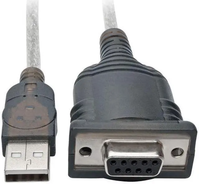 Main image of Tripp Lite 18in USB to Null Modem Serial Adapter FTDI w/ COM Retention M/F